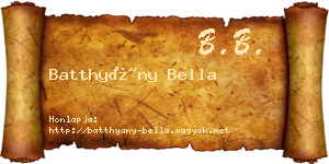 Batthyány Bella névjegykártya